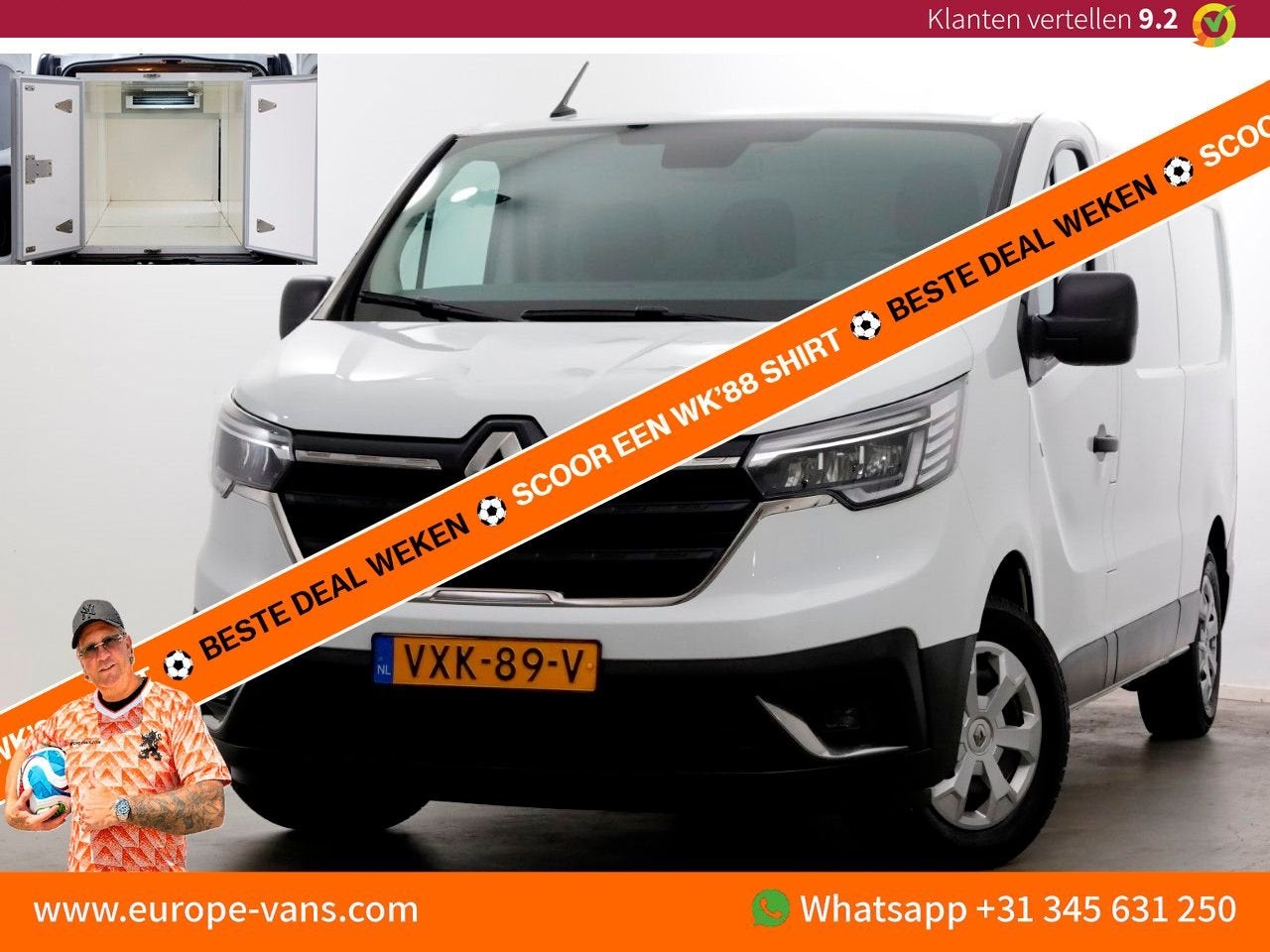 Renault Trafic 2.0 dCi 110pk L2H1 Work Edition Koelwagen + v, Parkeersensor, Renault, Wit, Onderhoudsboekje