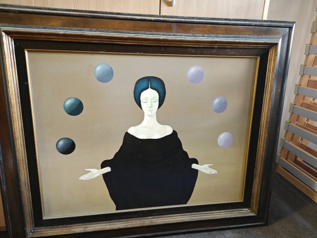 Schilderij van Louis Haché, Ophalen, Paneel, Portret of Personen, Surrealisme