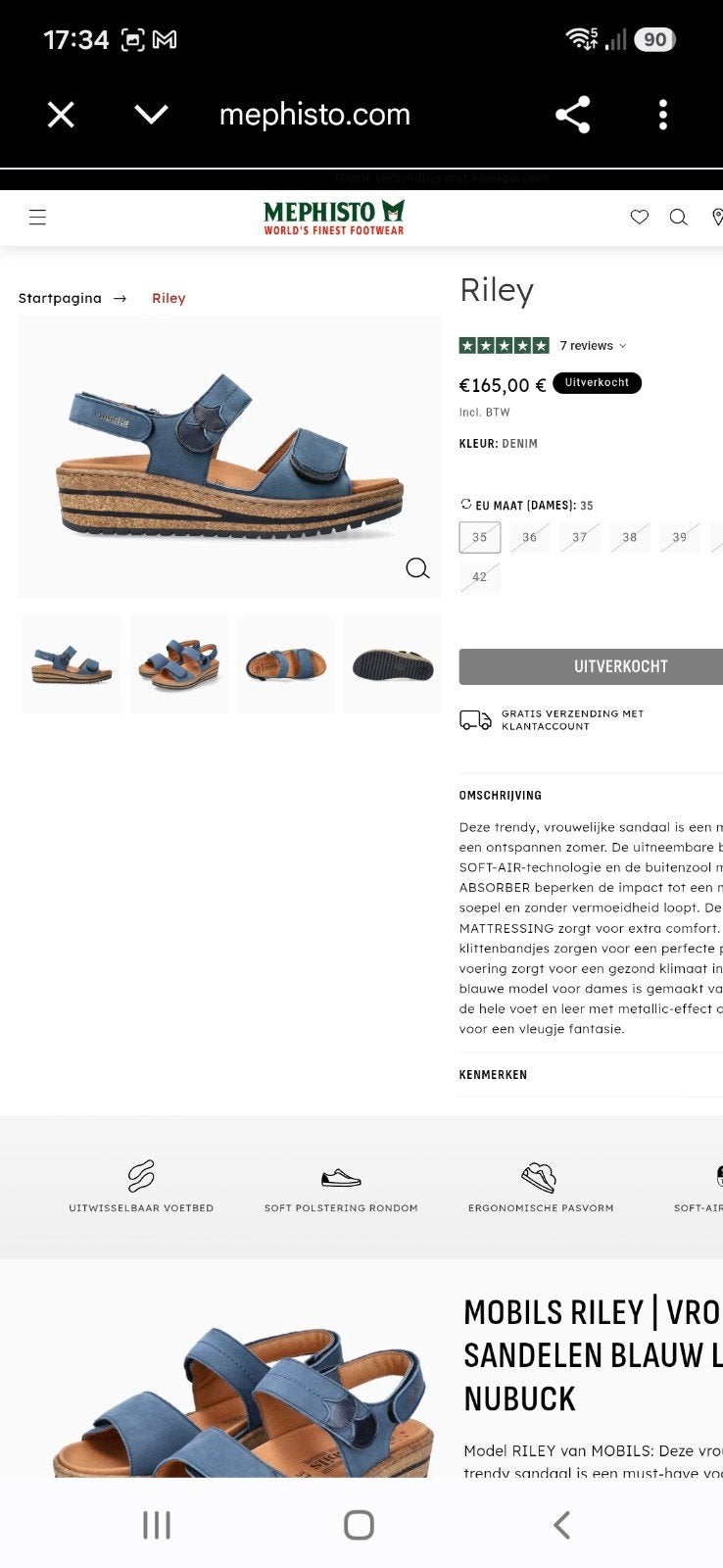 Sandalen Mephisto, Kleding | Dames, Schoenen, Ophalen, Mephisto, Blauw, Nieuw
