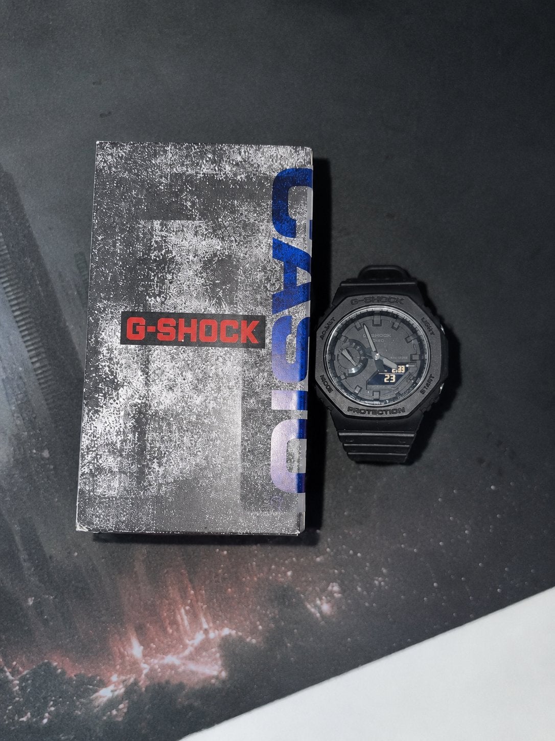 Horloge Casio G-Shock GA-2100-1A1ER zwart met originele doos, Ophalen, Zo goed als nieuw, Polshorloge, Casio