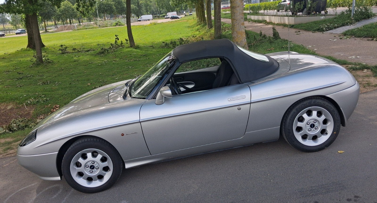Fiat BARCHETTA zeer mooi, top onderhouden, roestvrij., Voorwielaandrijving, Stof, Zwart, Cabriolet