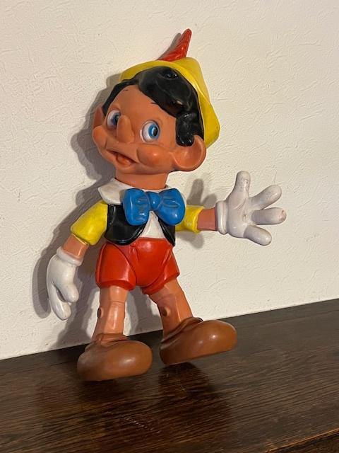 Vintage Pinokkio pieper speeltje uit Latex, Verzamelen, Ophalen, Peter Pan of Pinokkio, Beeldje of Figuurtje