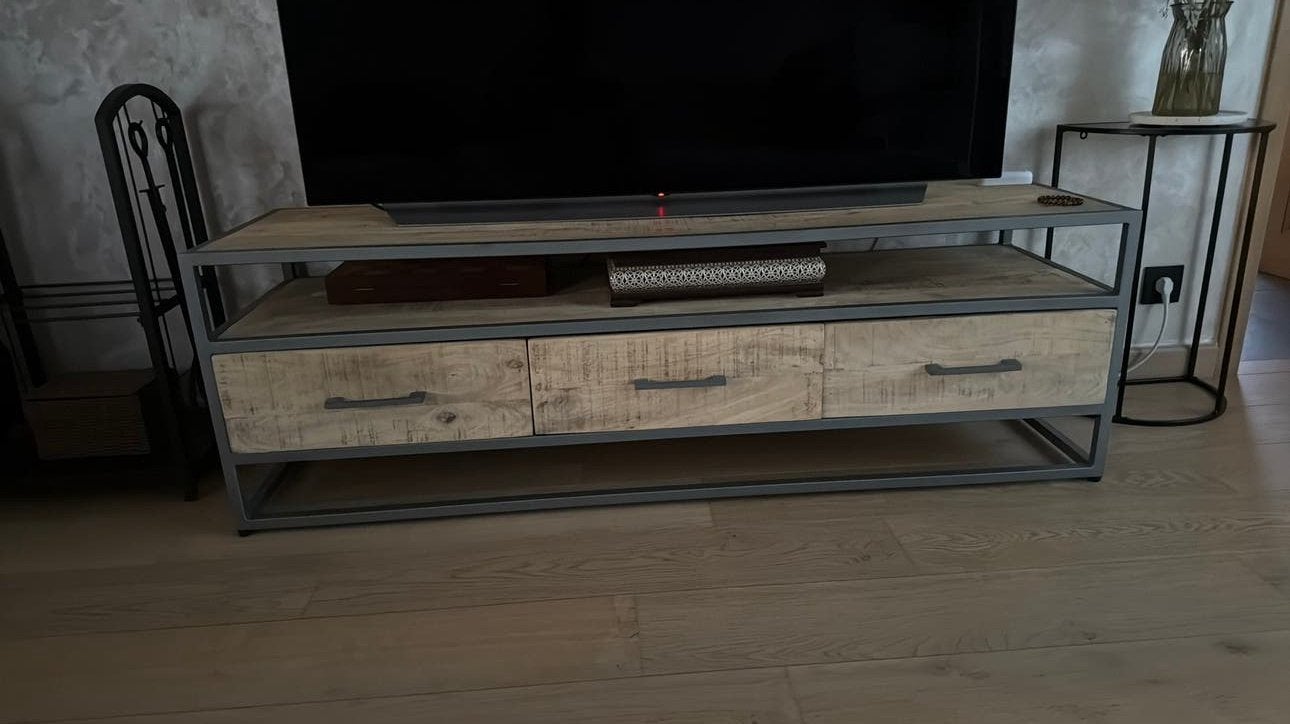Meuble TV en Bois plein, Enlèvement ou Envoi