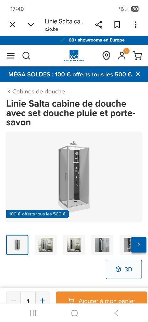 Douche neuve 80/80, Bricolage & Construction, Enlèvement, Neuf, Douche