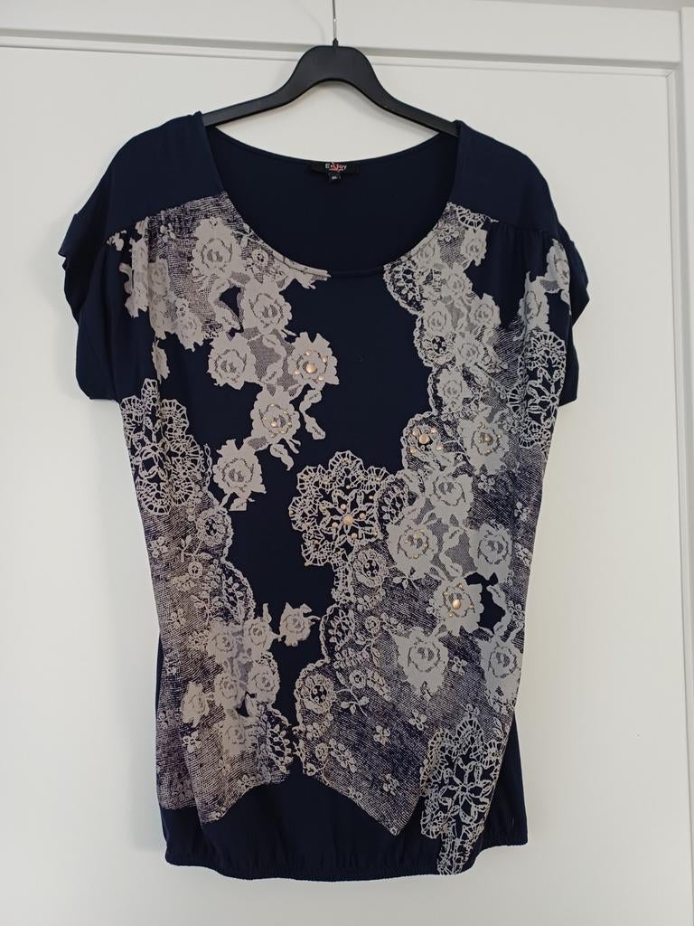 Tshirt Enjoy XL, Kleding | Dames, Blauw, Maat 46/48 (XL) of groter, Enjoy, Ophalen of Verzenden