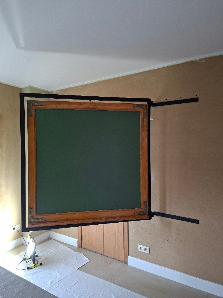 Schoolbord, Ophalen, Mobiel, Gebruikt, Krijtbord