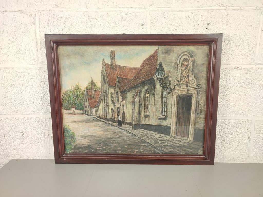 George Lammens - pastel, Antiek en Kunst, Ophalen of Verzenden
