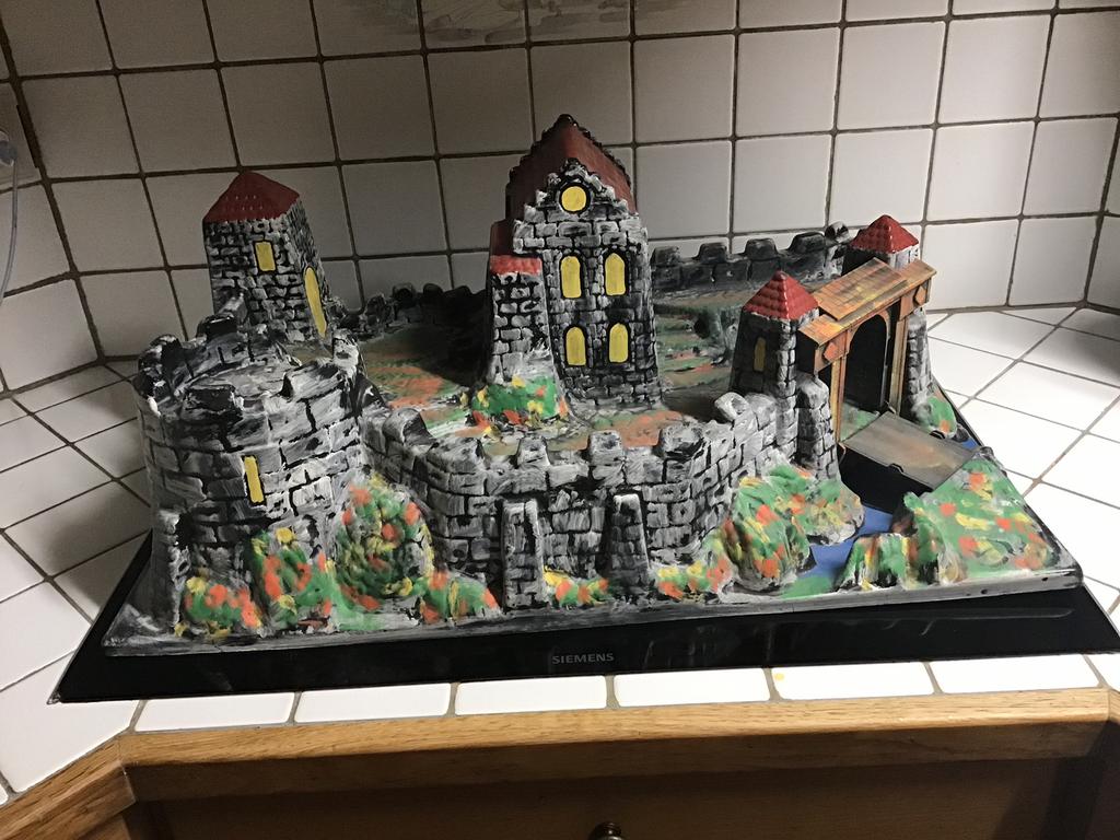 Vintage ridderkasteel in elasteline