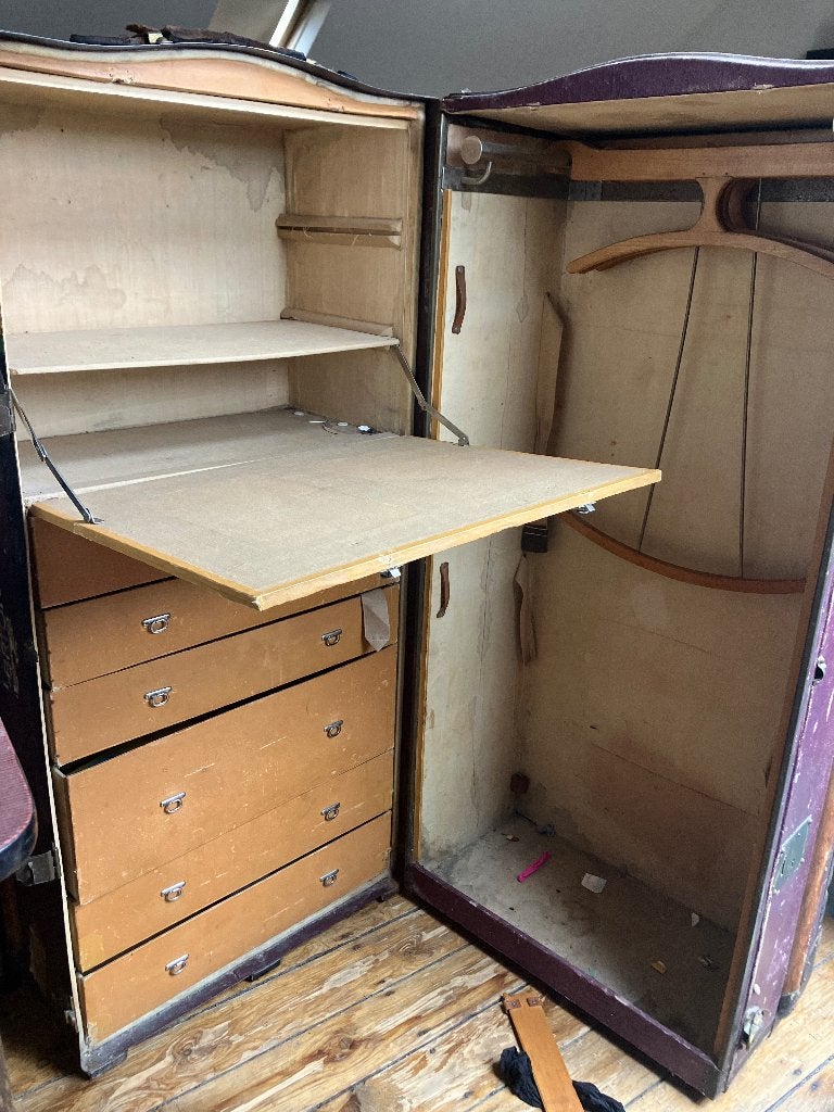 Malle de Voyage - Type penderie et bureau, Antiquités & Art, Antiquités | Autres Antiquités, Enlèvement