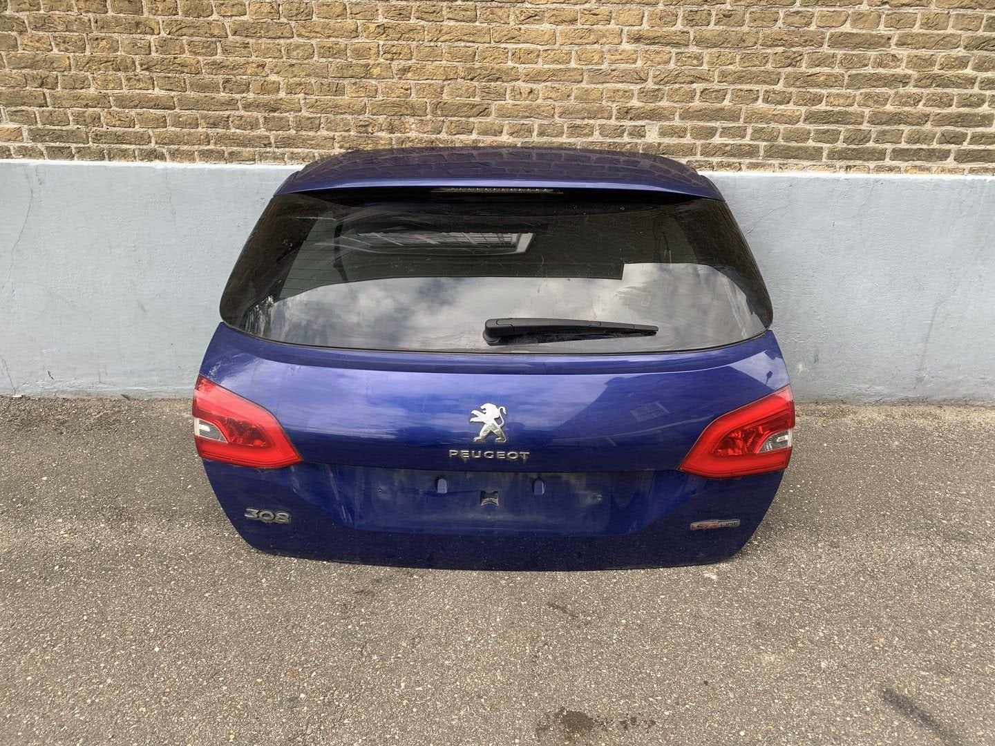 Achterklep Peugeot 308SW II 2014-2020 blauw, Arrière, -, Haillon arrière, Utilisé