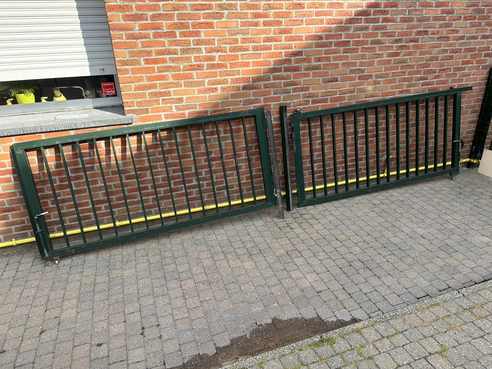 Aluminium poort, Ophalen, Gebruikt, Aluminium, Dubbelstaafmat hekwerk