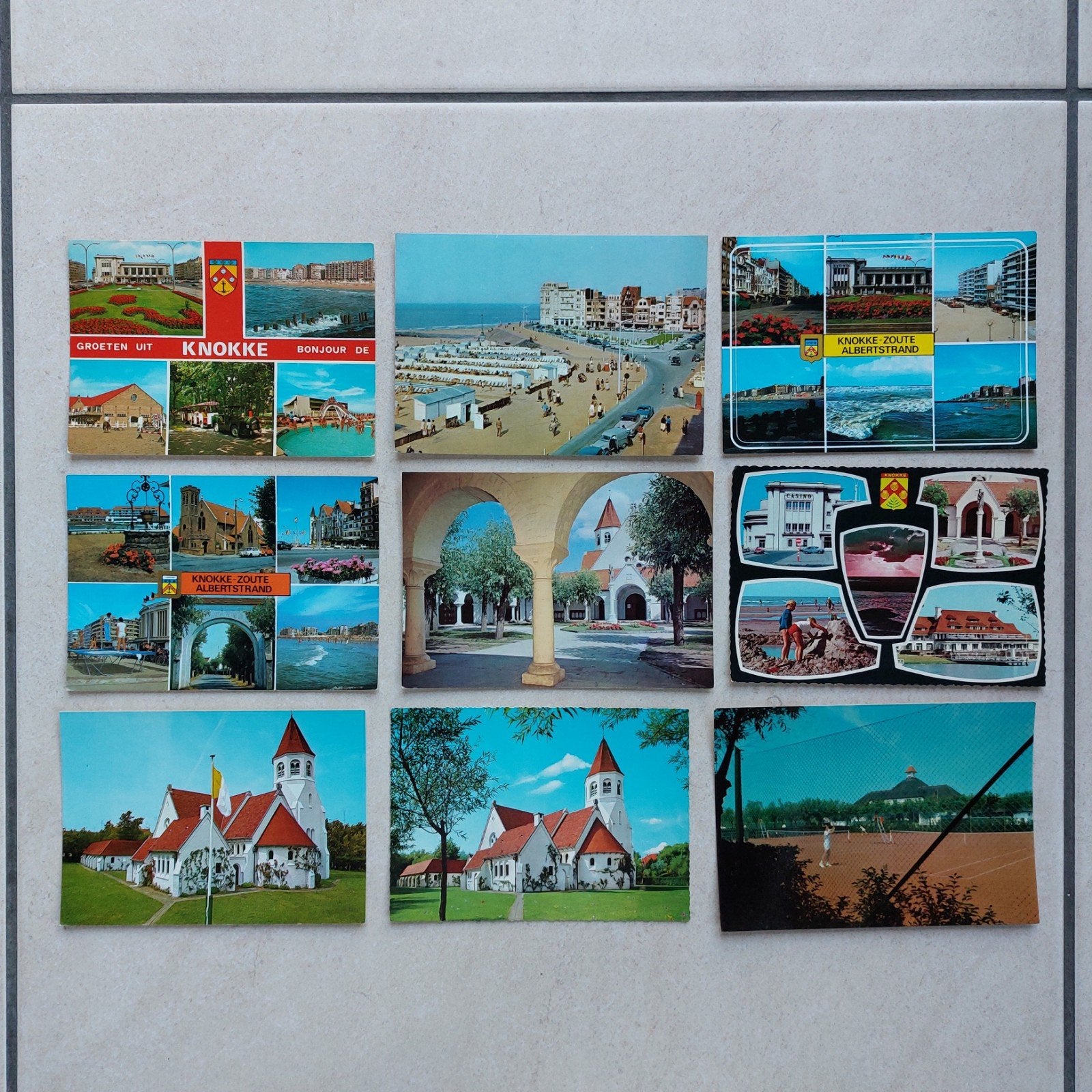 lot van 9 postkaarten van Knokke, Ophalen of Verzenden