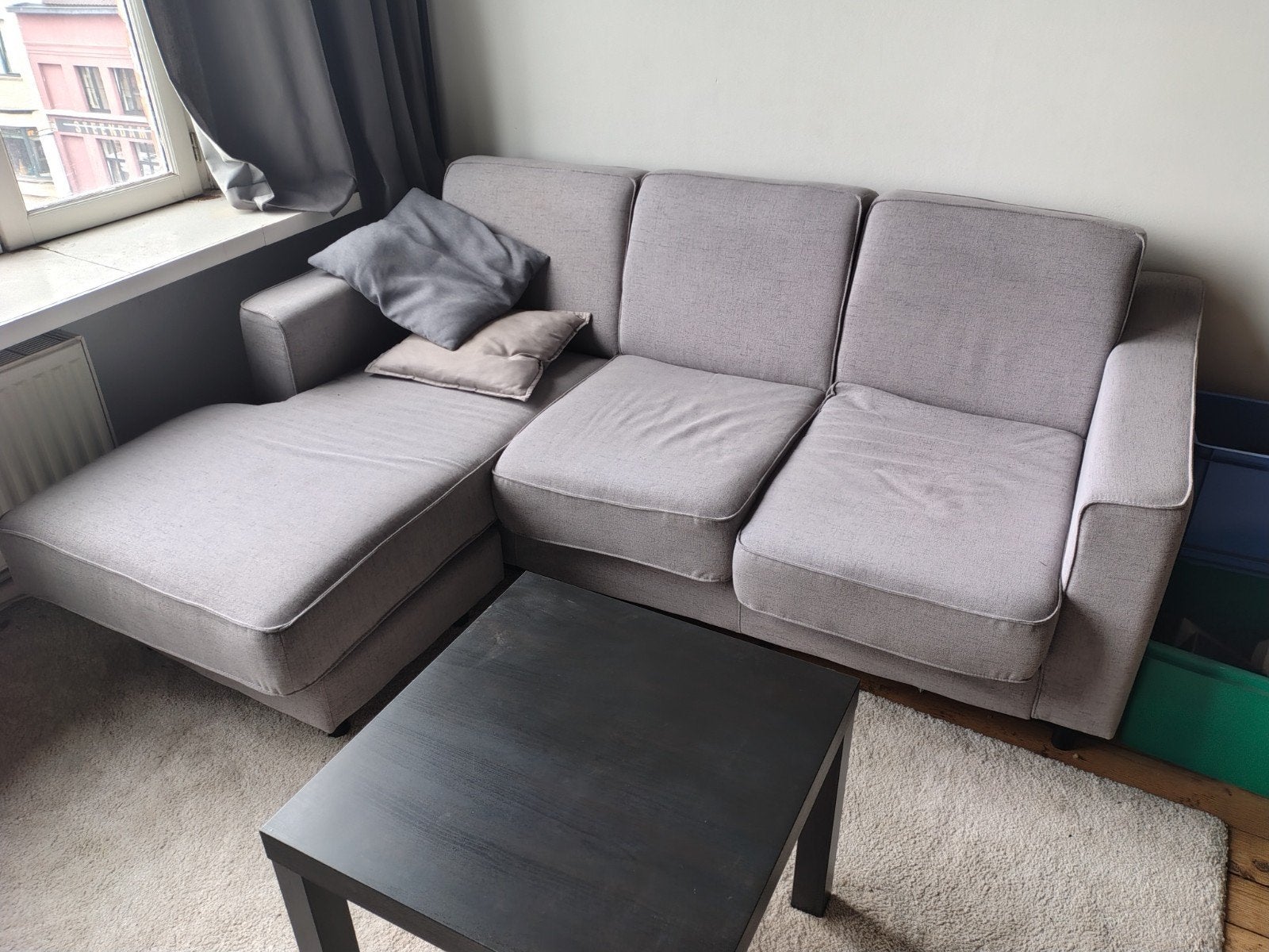 Hoekzetel 3 persoons - zo goed als nieuw, Maison & Meubles, Canapés | Coins salons complets, Enlèvement, Comme neuf, Tissus, Modern