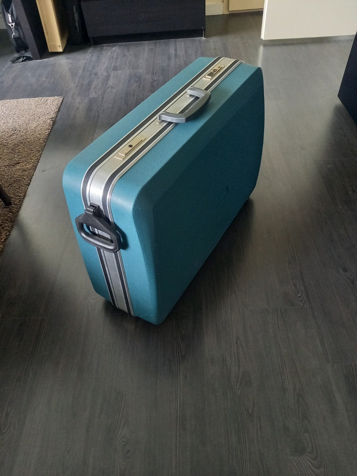 Vintage valies Bermas, Gebruikt, Hard kunststof, 45 tot 55 cm, Wieltjes