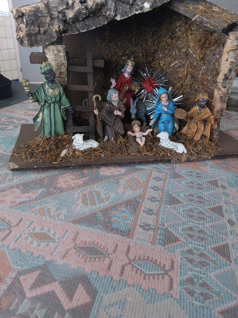Kerststal met kerstspullen, Diversen, Kerst, Ophalen, Gebruikt