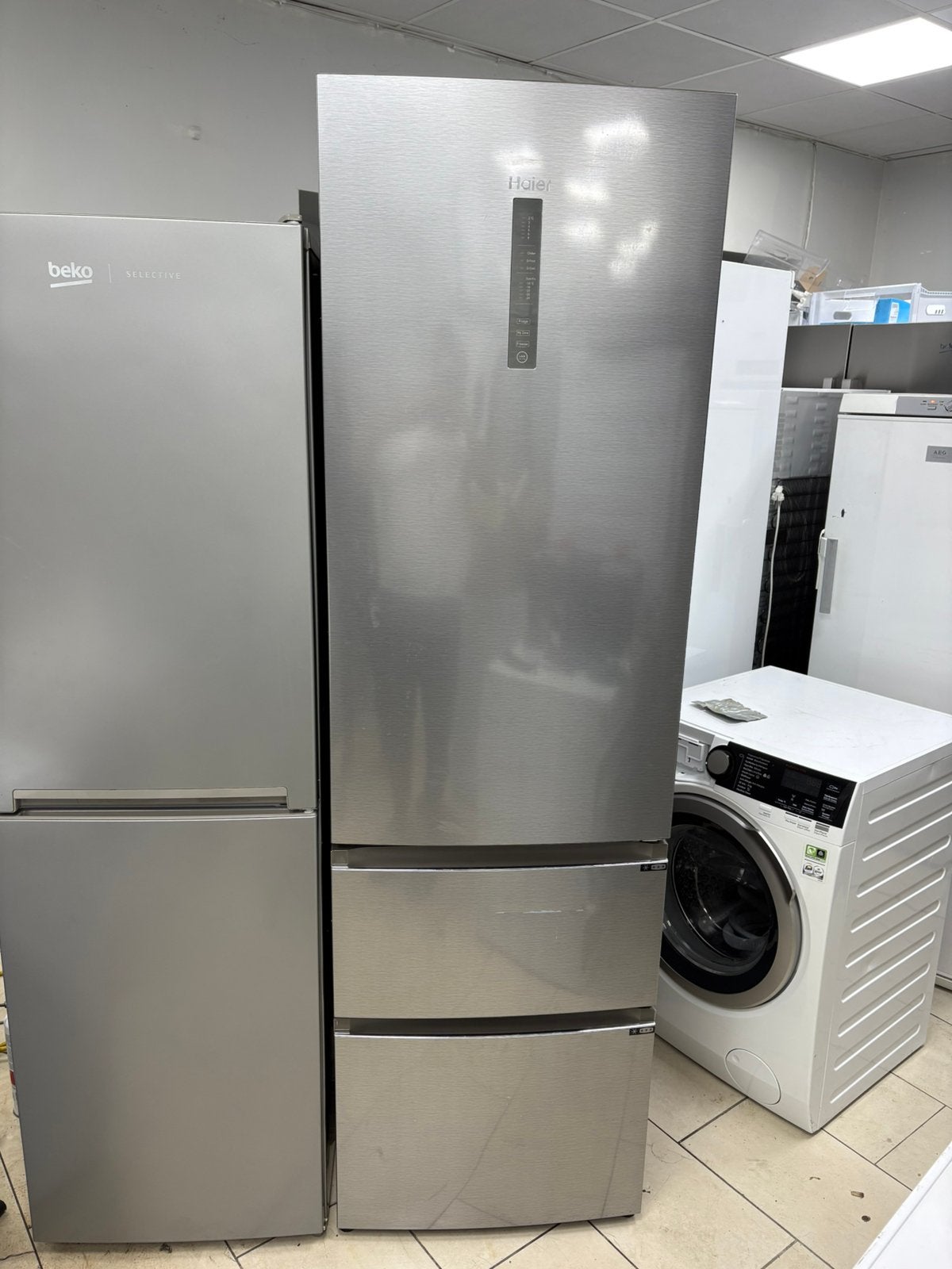 Réfrigérateur Haier Inox 2 Tiroirs – No Frost  A+++ 250€, Electroménager, Enlèvement ou Envoi, Comme neuf