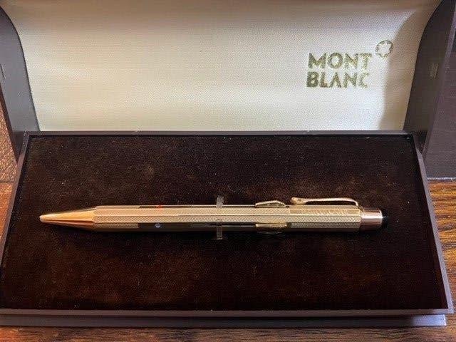 Mont Blanc 4 kleuren potlood, goudkleurig, Verzamelen, Ophalen, Vulpotlood, Met doosje, Zo goed als nieuw