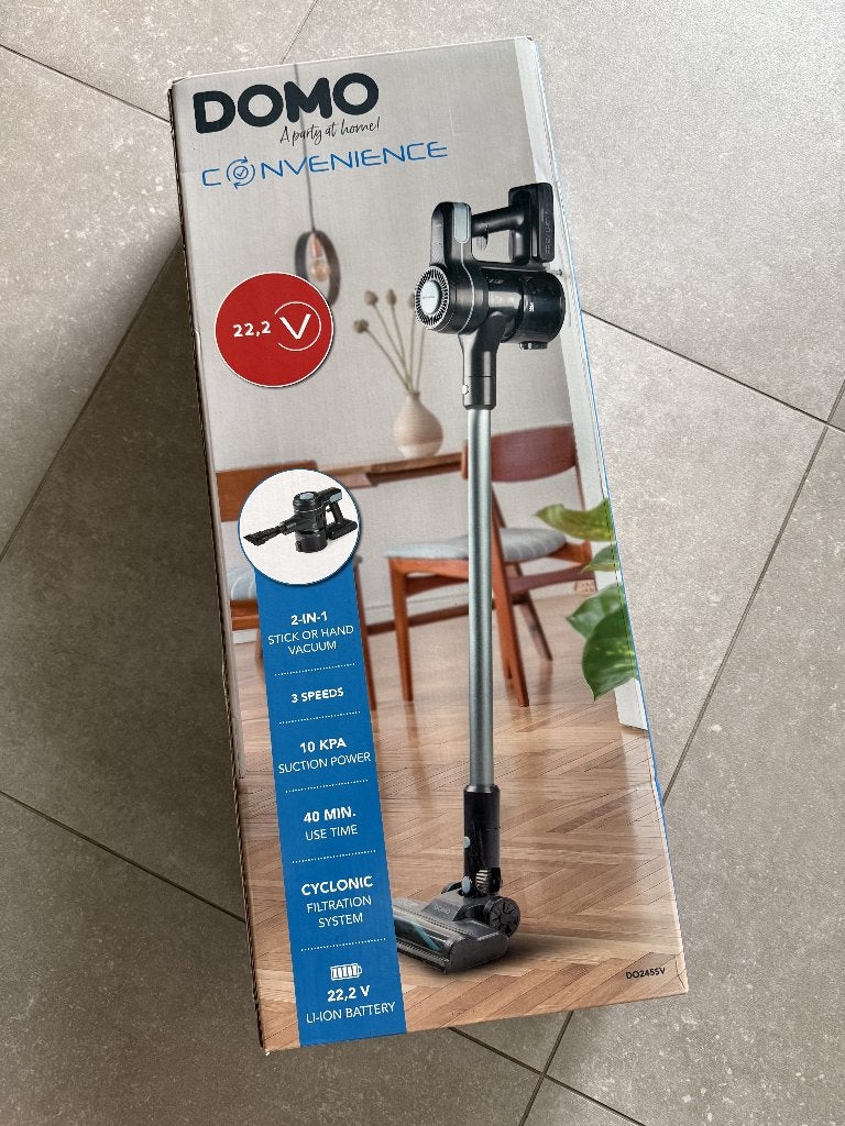 DOMO DO245SV 2-in-1 draadloze steelstofzuiger (nieuw), Neuf, Convient aux tapis, Réservoir, Aspirateur balai