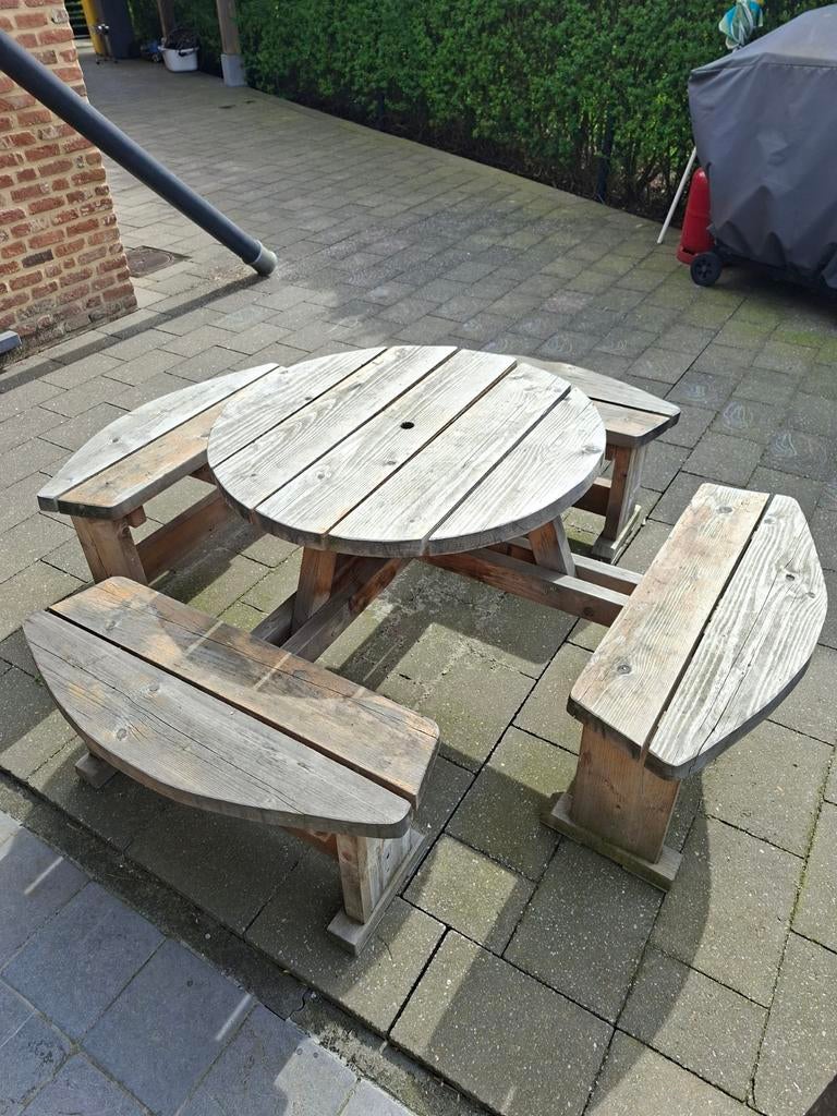 Robuuste houten kinderpicknicktafel, Tuin en Terras, Ophalen, Kinderpicknicktafel