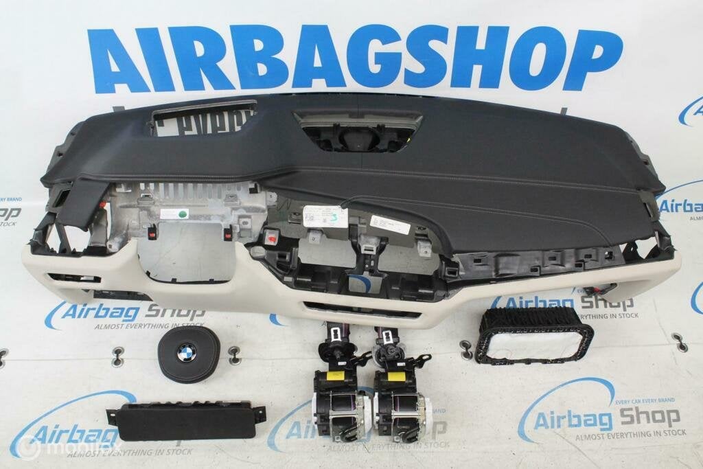 Airbag kit  Tableau de bord cuir noir/beige HUD BMW X5 G05, Gebruikt, Ophalen of Verzenden