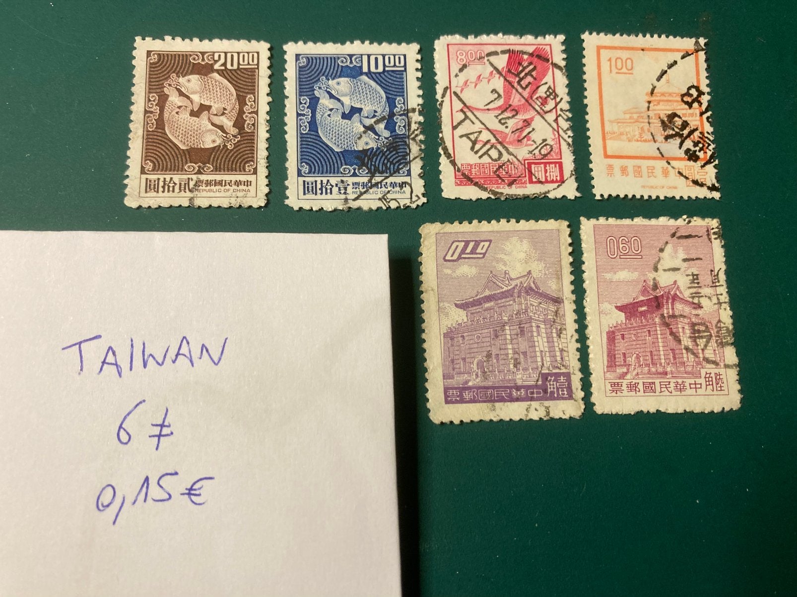 Lot de timbres de Taïwan, Enlèvement ou Envoi, Affranchi