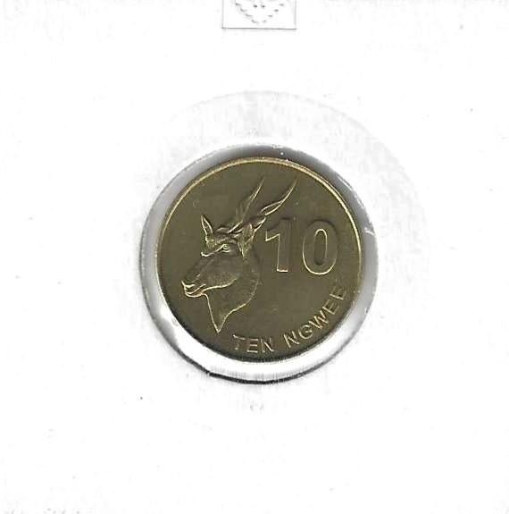 Zambia, 10 Ngwee 2012., Postzegels en Munten, Munten | Afrika, Ophalen of Verzenden, Zambia, Losse munt