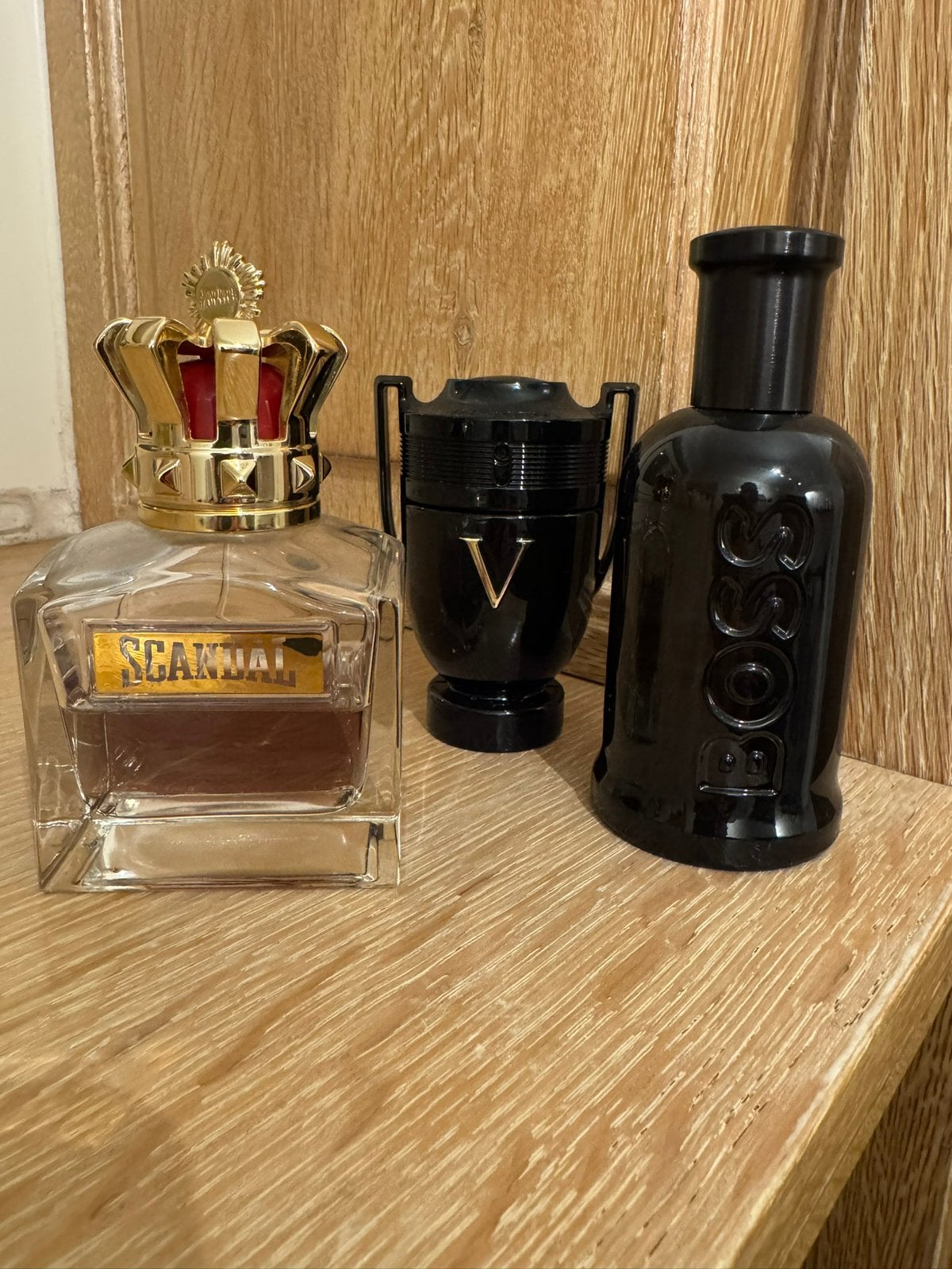 Heren parfum boss jean-paul gaultier en paco rabanne, Ophalen, Zo goed als nieuw