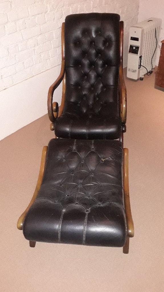 Fauteuil en cuir, Ophalen, Gebruikt, 100 tot 125 cm, Leer