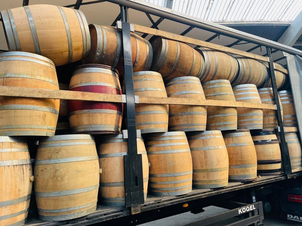 Eikenhouten wijnvaten (bordeaux 228l) verschillende modellen, Ophalen of Verzenden, Zo goed als nieuw, Hout
