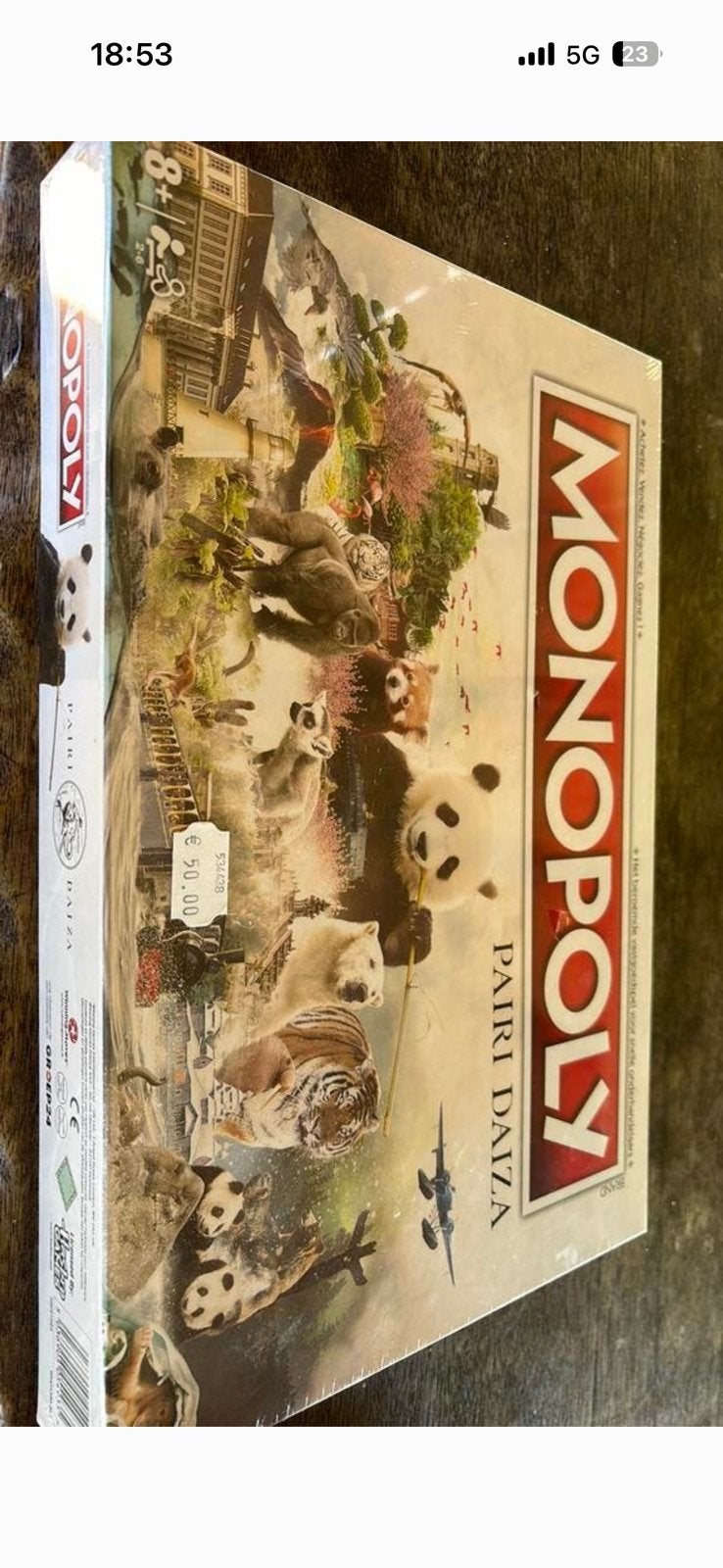 Monopoly édition Pairi Daiza, Ophalen, Zo goed als nieuw
