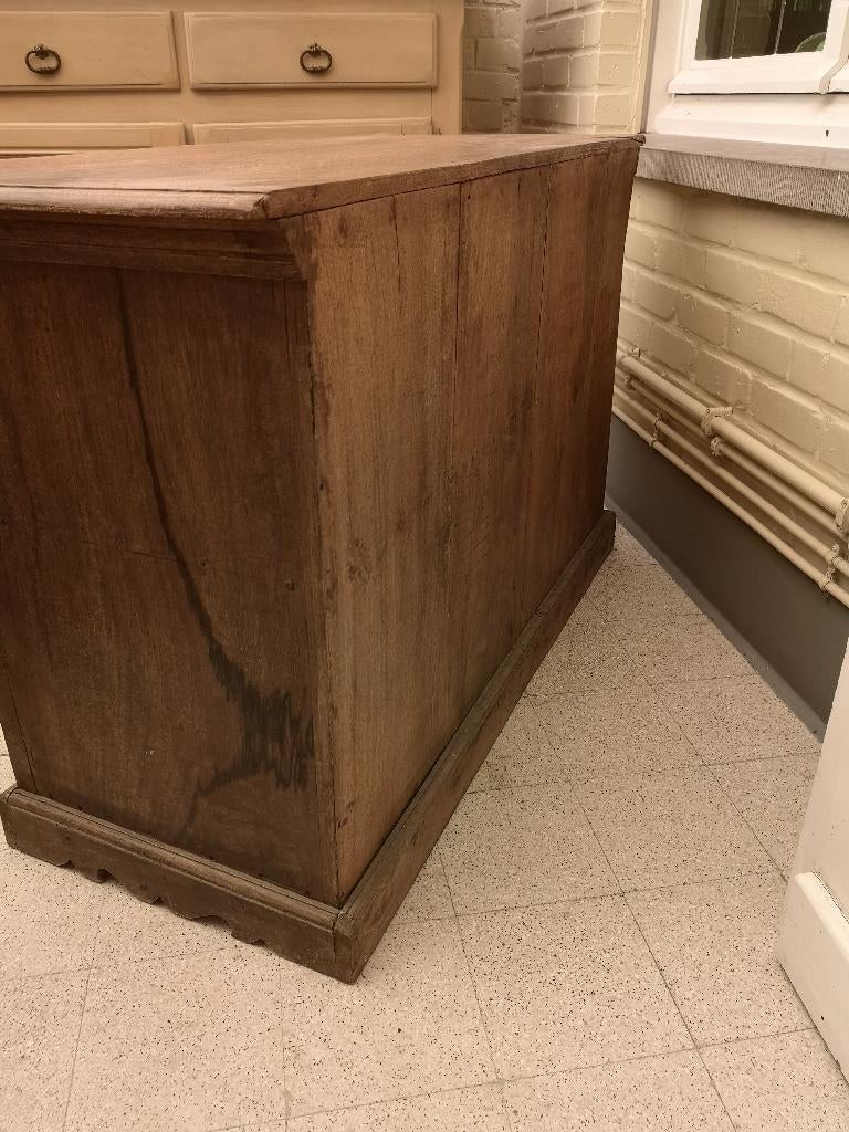 Ancien Buffet en teck, Teck, Avec porte(s), Moins de 100 cm, Indonésien