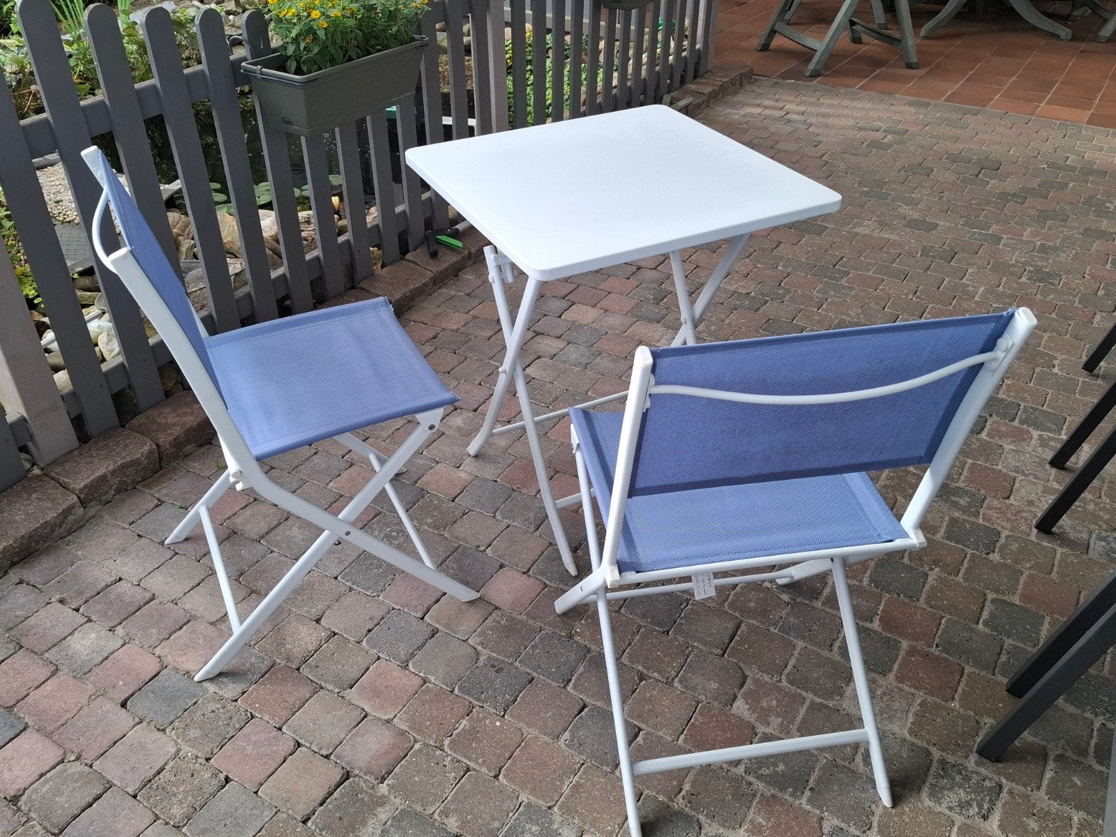 Camping 2stoelen + tafeltje, Ophalen, Zo goed als nieuw