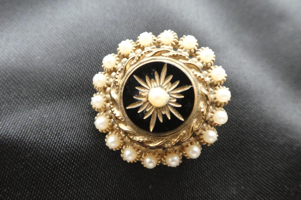 Jolie Broche Ronde ancienne en vermeil Diam. 2,5 cm, Bijoux, Sacs & Beauté, Broches, Enlèvement