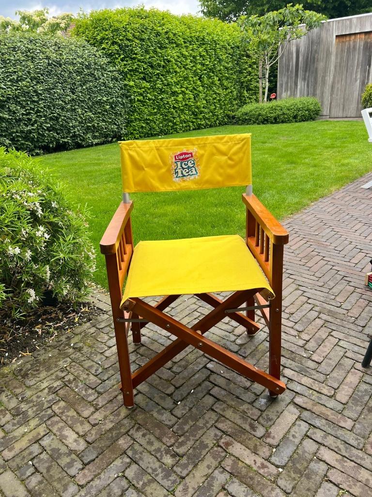 4 canvas stoelen voor buiten, Enlèvement, Neuf, Bois
