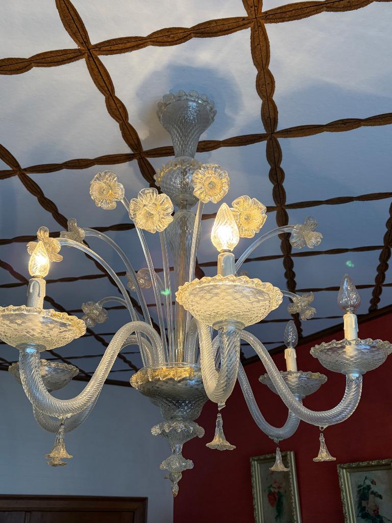 Lustre Murano vintage H95cm / cristal de Venise, Enlèvement