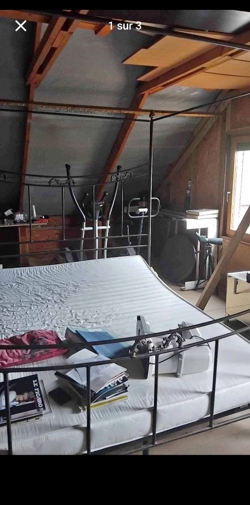 Lit baldaquin 180/200cm en métal noire en bon état, Maison & Meubles, Chambre à coucher | Lits, Moderne baldaquin, Enlèvement