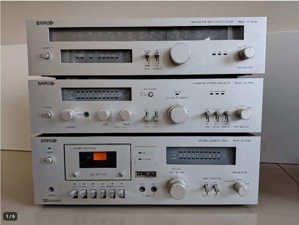 Barco stereo (Tuner, versterker en cassette deck), Audio, Tv en Foto, Stereoketens, Cassettedeck, Tuner of Radio, Ophalen of Verzenden