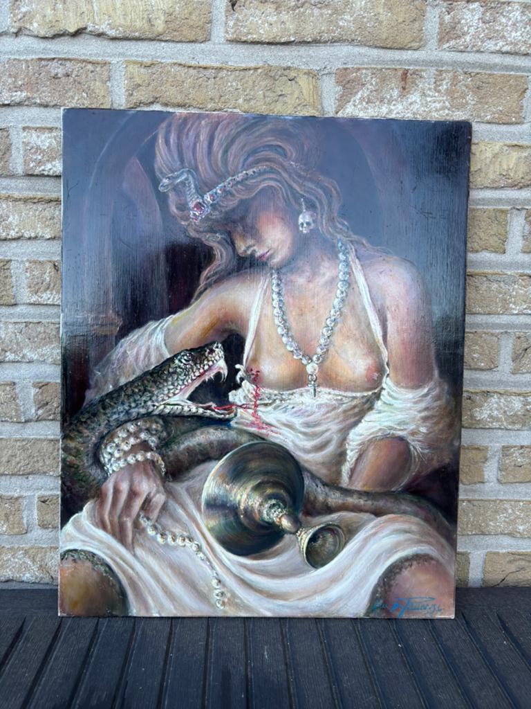 Peinture de Luc De Pauw : Cléopâtre nue, Enlèvement ou Envoi