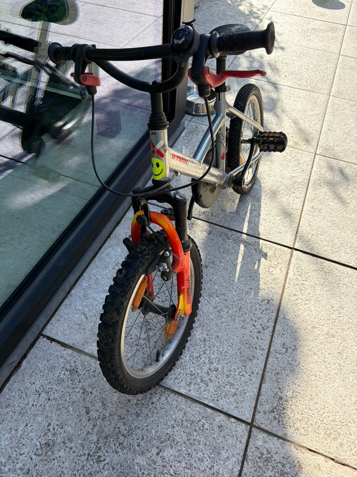 16 inch kinderfiets, Ophalen, Gebruikt, Schijfrem, 16 tot 20 inch
