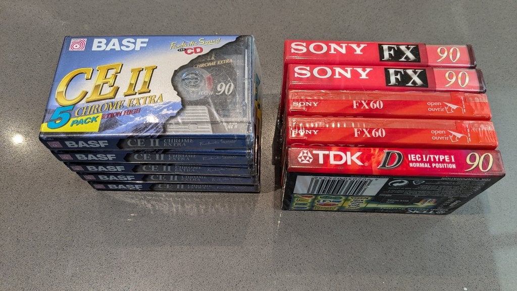 10x Cassettes in Cello, BASF, SONY, TDK 8x90+2x60, Enlèvement ou Envoi, Neuf, dans son emballage, Originale