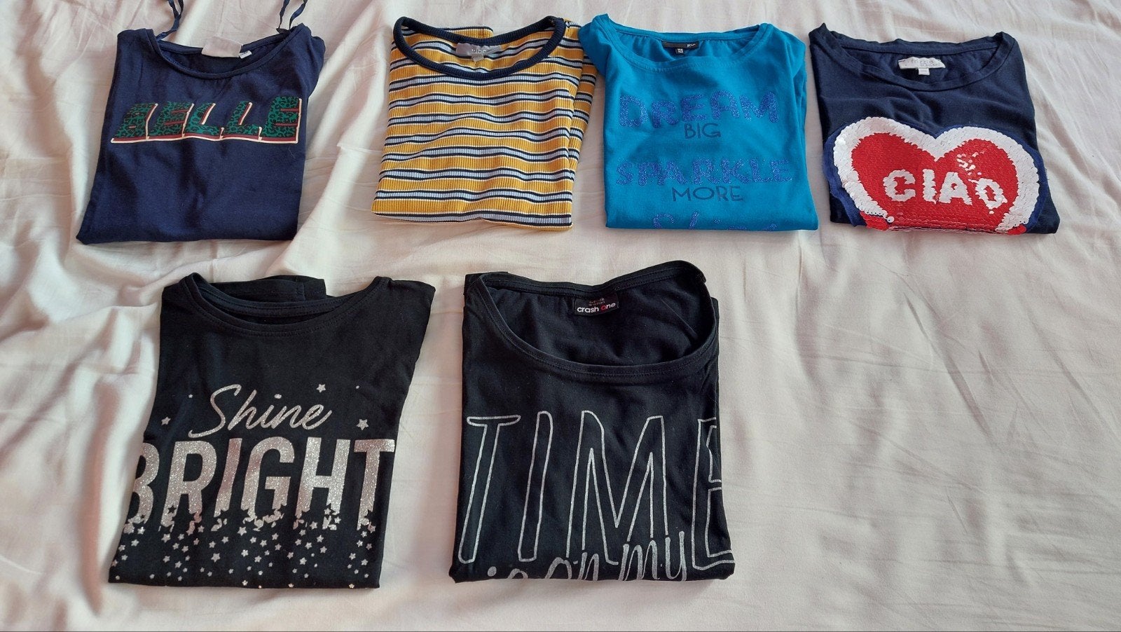 blauwe longsleeves meisje maat 146 152, Kinderen en Baby's, Meisje, JBC, Ophalen of Verzenden, Zo goed als nieuw