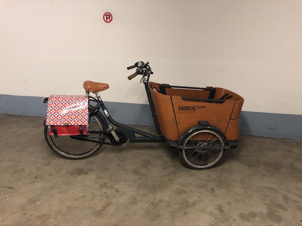 Bakfiets, Fietsen en Brommers, Gebruikt, 3 kinderen, Huif, Schijfrem
