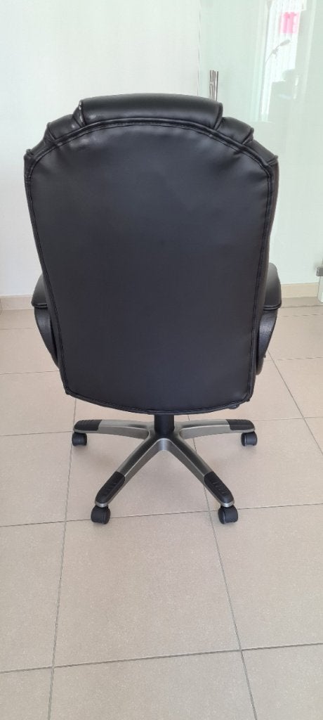 Ergonomisch bureaustoel in kunstleder, Huis en Inrichting, Ophalen, Gebruikt, Zwart, Bureaustoel