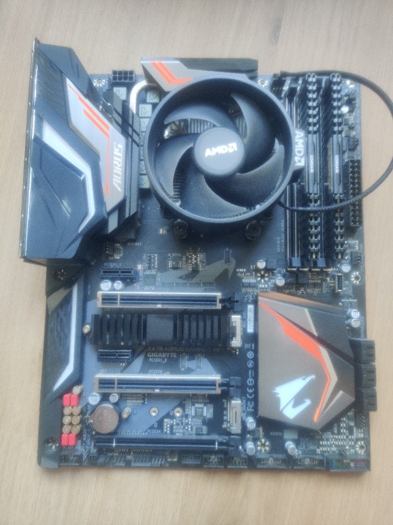 Moederbord + RAM + Processor Ryzen 5 2600, Ophalen, 6-core, Gebruikt, AMD Ryzen 5