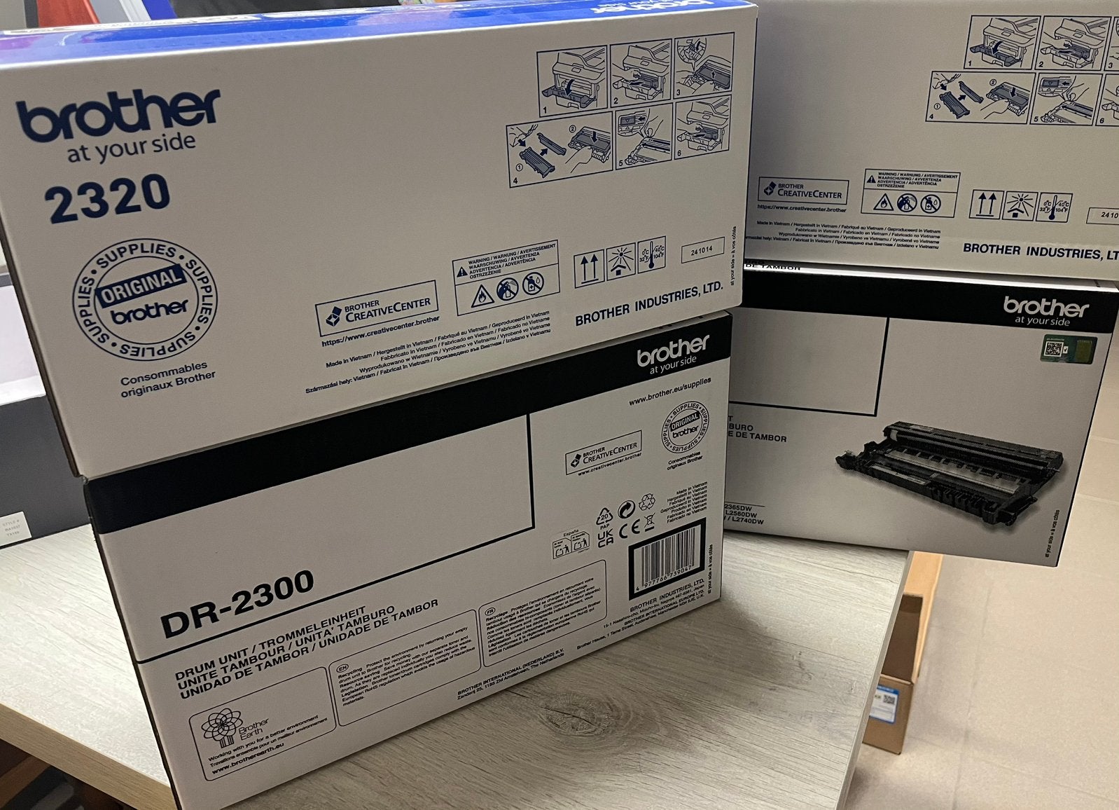 Brother Dr2300 en TN2320 (elk 2 stuks), Ophalen, Nieuw, Toner