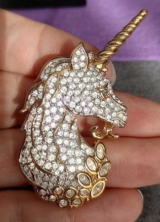 Broche en forme de licorne Swarovski, Collections, Enlèvement ou Envoi, Neuf, Bijou ou Montre