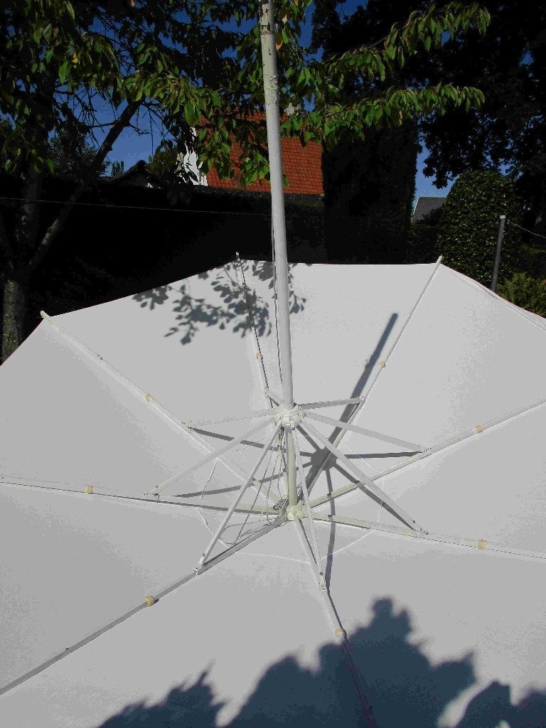 Parasols  4 stuks, Tuin en Terras, Ophalen, Gebruikt, 3 tot 4 meter, Stokparasol
