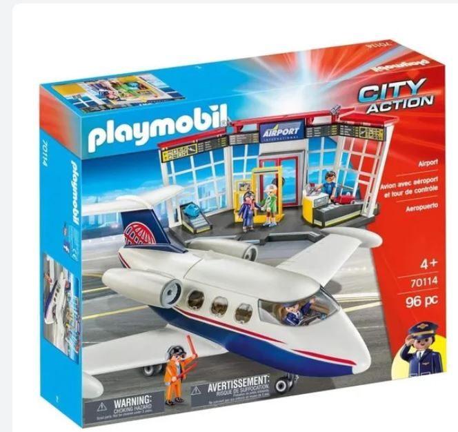 Playmobil  vliegtuig met luchthaven, Kinderen en Baby's, Ophalen of Verzenden, Nieuw, Complete set