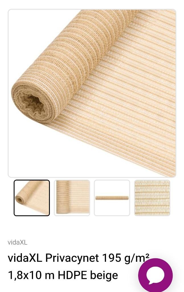 3 stuks privacy winddoek, Tuin en Terras, Ophalen, Nieuw