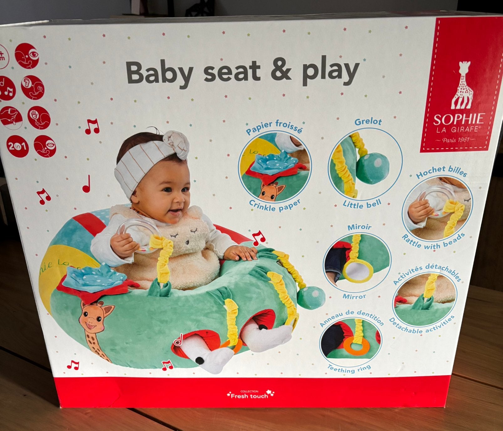 Ontwikkeling zitje Baby Seat & Play 2-in1 - Sophie de Giraf, Enfants & Bébés, Jouets | Tables de jeux, Enlèvement ou Envoi, Neuf